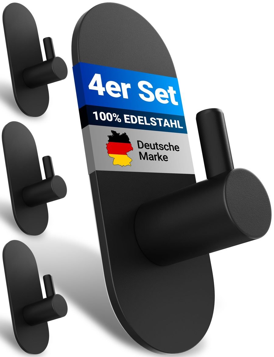 WOHNHELD Klebehaken im 4er-Set